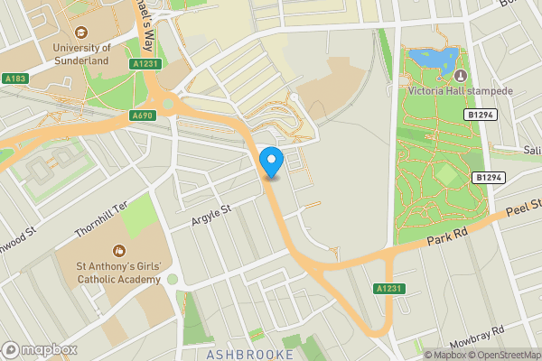 Map location for Apartment. 0E Park Lane House, Sunderland, Tyne and Wear, SR2 7AQ