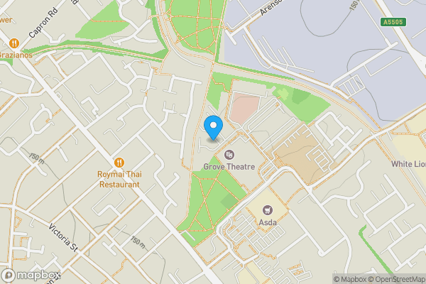 Map location for 107 The Parklands, Dunstable, Bedfordshire, LU5 4GW