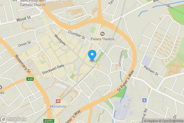 Map location for 9 Church Street Mansfield Nottinghamshire NG18 1AF