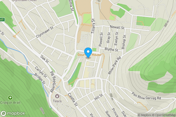 Map location for 23 Church Street, Abertillery, Blaenau Gwent, NP13 1DB