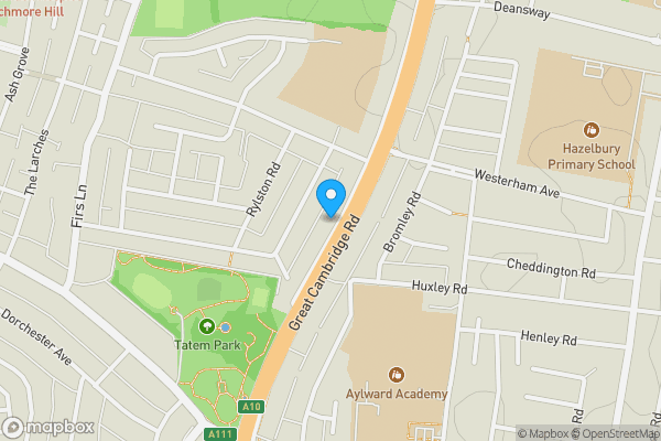 Map location for 36 Harington Terrace, London, London, N18 1JX