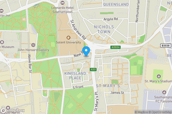 Map location for The Car Park, Northam Road, Southampton SO14 0AB