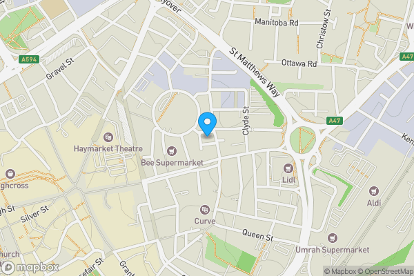 Map location for 2 Eldon Street, Leicester, LE1 3QL