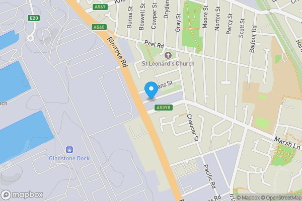 Map location for Land at, Goldsmith Street, Bootle, Sefton, L20 4JS