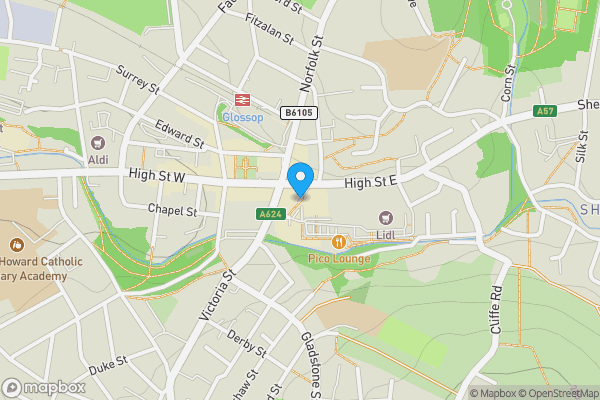 Map location for Smithy Fold, Glossop, Derbyshire, SK13 8DD