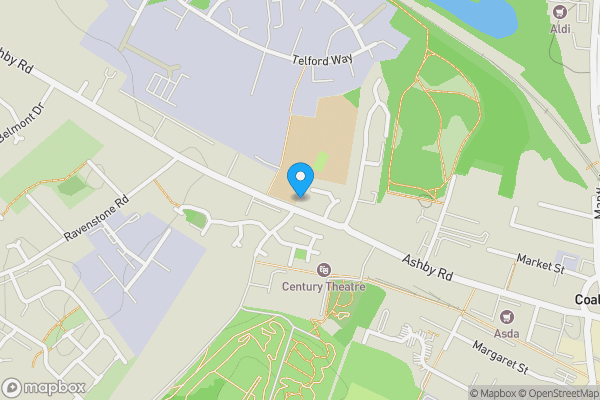 Map location for 186 Ashby Road, Coalville, Leicestershire LE67 3LB