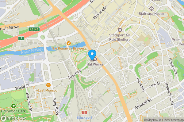 Map location for Flat 74, Wellington Mill, Stockport Centre, SK3
