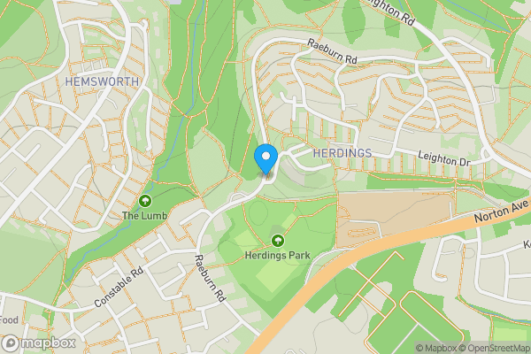 Map location for Raeburn Road, South Yorkshire, S14