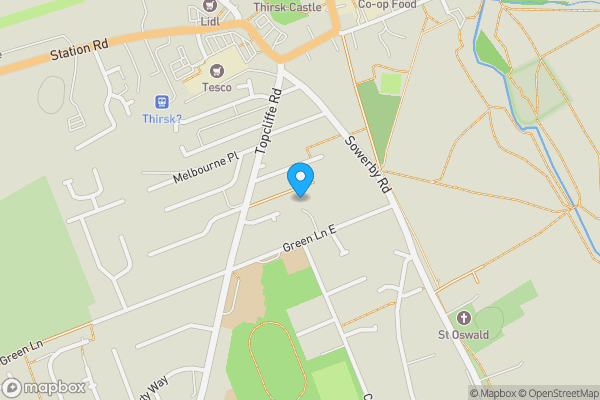 Map location for 2 Croft Heads, Sowerby, Thirsk, North Yorkshire, YO7 1ND