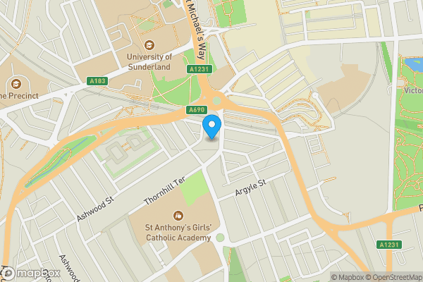 Map location for 5 Thornhill Crescent, Sunderland, Tyne and Wear, SR2 7AD