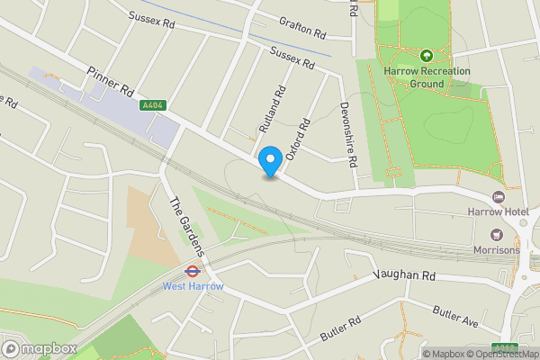 Map location for 165A Pinner Road, Harrow, Middlesex, HA1 4EX
