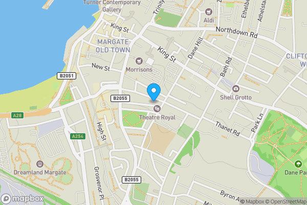 Map location for 21 Union Crescent, Margate, Kent, CT9 1NS