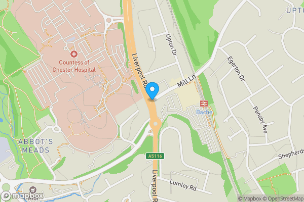 Map location for Land off Liverpool Road, Backford, CH1 6PE