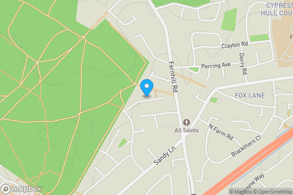 Map location for 25 Linstead Road, Farnborough, Hampshire, GU14 9HH