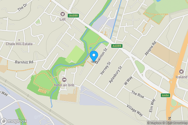 Map location for 53 Quainton Street, Neasden, London, NW10 0BG