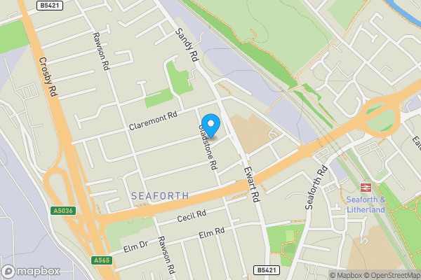 Map location for 48 Gladstone Road, Seaforth, Liverpool, Lancashire L21 1DH