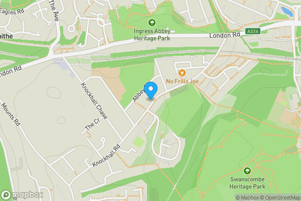 Map location for 64 Knockhall Road, Greenhithe, Kent, DA9 9HF