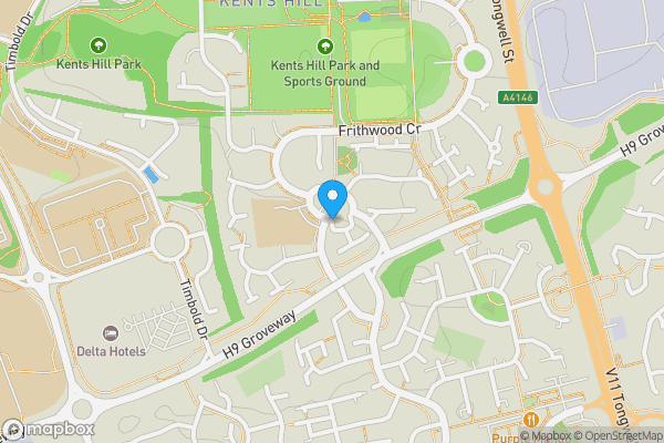 Map location for Tenterden Crescent, MILTON KEYNES, Buckinghamshire, MK7 6HH