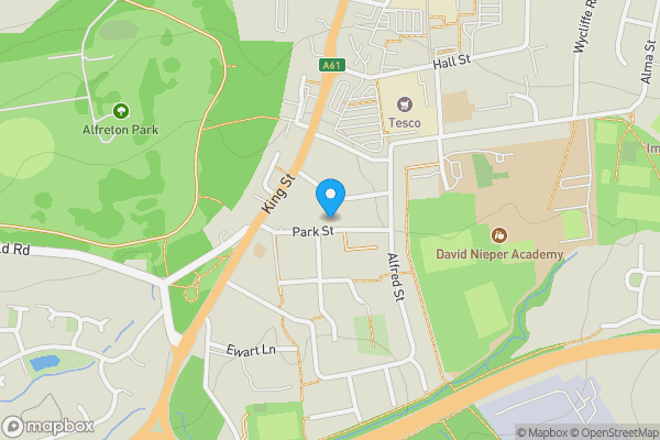 Map location for 22 Park Street, Alfreton, Derbyshire, DE55 7JE