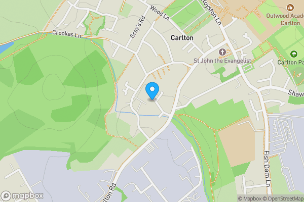 Map location for 33 Springbank Close, Barnsley, South Yorkshire, S71 3HZ