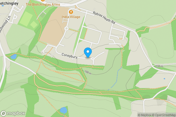 Map location for Coneybury, REDHILL, Surrey, RH1 4PS