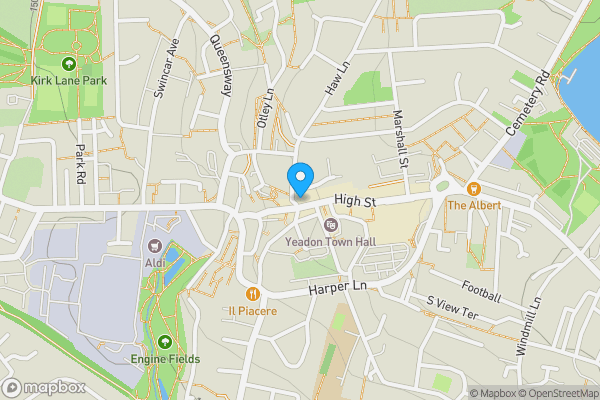 Map location for 3-5 High Street, Yeadon, Leeds, West Yorkshire LS19 7SP