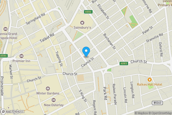 Map location for Flat 1, 29-31 Cookson Street, Blackpool FY1 3EA