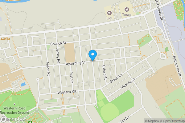 Map location for 39 & 39A Cambridge Street, Wolverton, Buckinghamshire, MK12 5AE