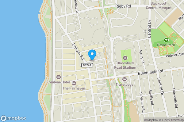 Map location for Clarendon Road, Blackpool, FY1