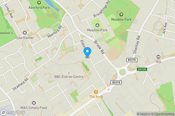 Map location for 35 Eldon Avenue, Borehamwood WD6 1NL