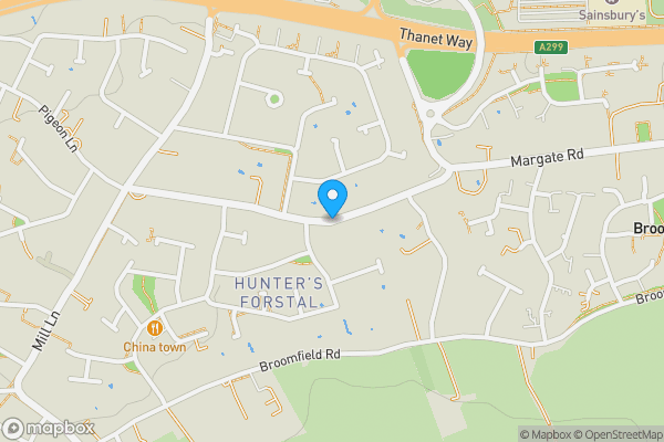 Map location for 54 Hunters Forstal Road, Herne Bay, CT6 7DW