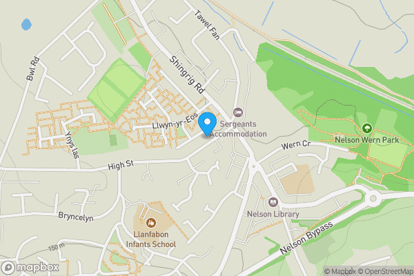 Map location for 26 High Street, Nelson, Treharris, CF46 6EU