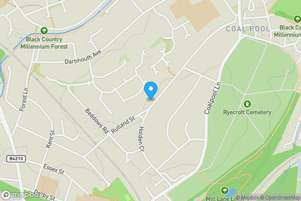 Map location for 57 Holden Crescent, Walsall, WS3 1QQ
