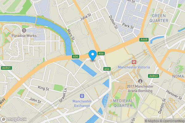 Map location for Apartment 20, Tempus Tower, 9 Mirabel Street, Manchester, Greater Manchester M3 1NN