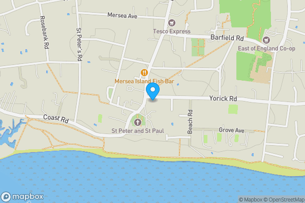 Map location for 8 Yorick Road, West Mersea, Colchester, Essex, CO5 8HT