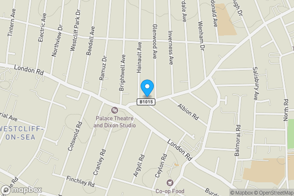 Map location for Studio & Flat, 41 West Road, Westcliff-On-Sea, Essex SS0 9AU