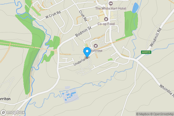 Map location for Underlane, Holsworthy, Devon, EX22 6BL