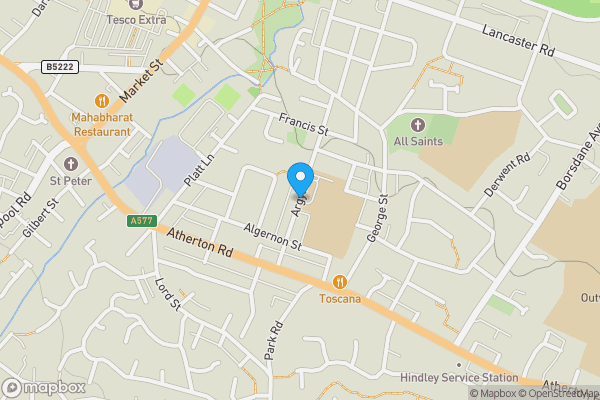Map location for Argyle Street, WIGAN, Lancashire, WN2 3PN