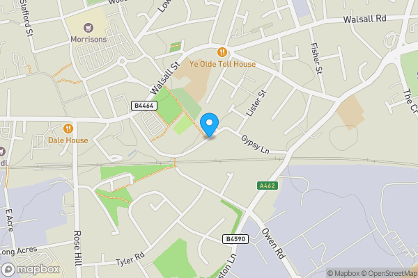 Map location for Gipsy Lane, WILLENHALL, West Midlands, WV13 2HA