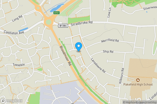 Map location for 30 Cranleigh Road, Lowestoft, Suffolk, NR33 7EX