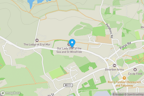 Map location for Wayside, Bull Bay Road, Amlwch, Gwynedd, LL68 9EA