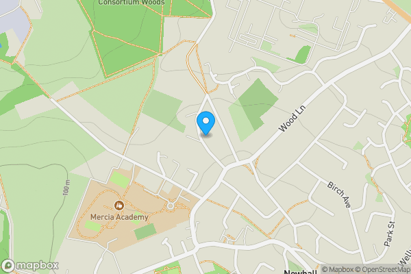 Map location for 22-24 Rose Tree Lane, Newhall, Swadlincote, Derbyshire, DE11 0LN