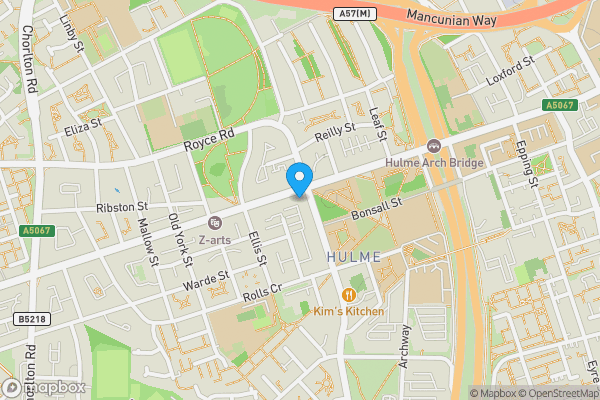 Map location for 321 Stretford Road, Manchester, Lancashire, M15 4UW