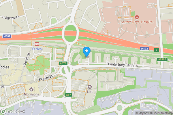 Map location for Flat 51 Knights Court, Canterbury Street, Salford, M5