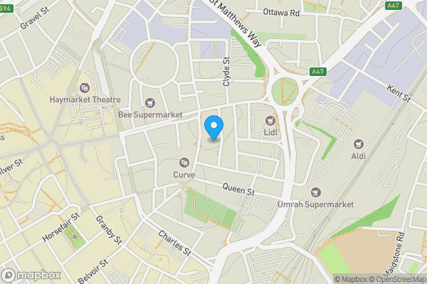 Map location for Apartment 67 Alexandra House, 47 Rutland Street, Leicester, Leicestershire, LE1 1SQ