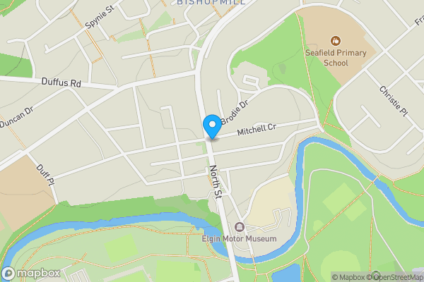 Map location for 9 North Street Bishopmill, HOT FOOD TENANTED INVESTMENT, Elgin, IV30 4EG