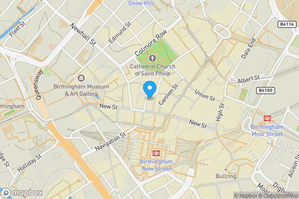 Map location for Apartment 48 Temple House, Birmingham, West Midlands, B2 5DB