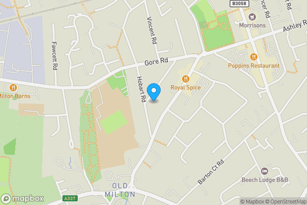 Map location for 37, Compton Road, NEW MILTON, Hampshire, BH25 6EQ