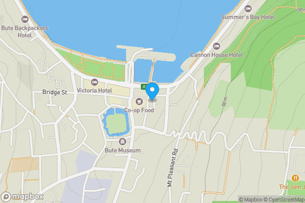 Map location for 6 Store Lane, Rothesay, Isle of Bute, Buteshire, PA20 9AA