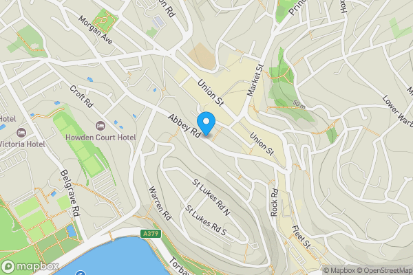 Map location for Flat 1, 63 Abbey Road, Torquay, Torbay, TQ2 5NN